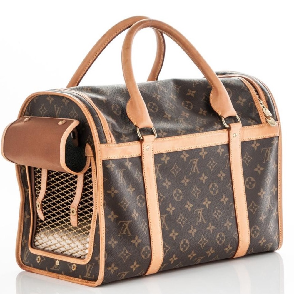 Louis Vuitton Monogram Canvas Pet Carrier Bag Brown Tan - Picture 3 of 15